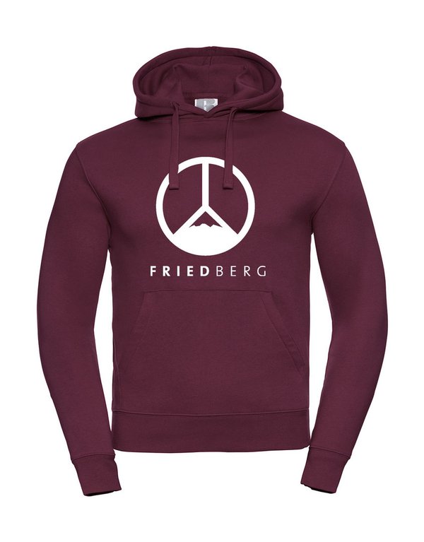 Friedberg Peace Hoodie Herren weinrot/weiss