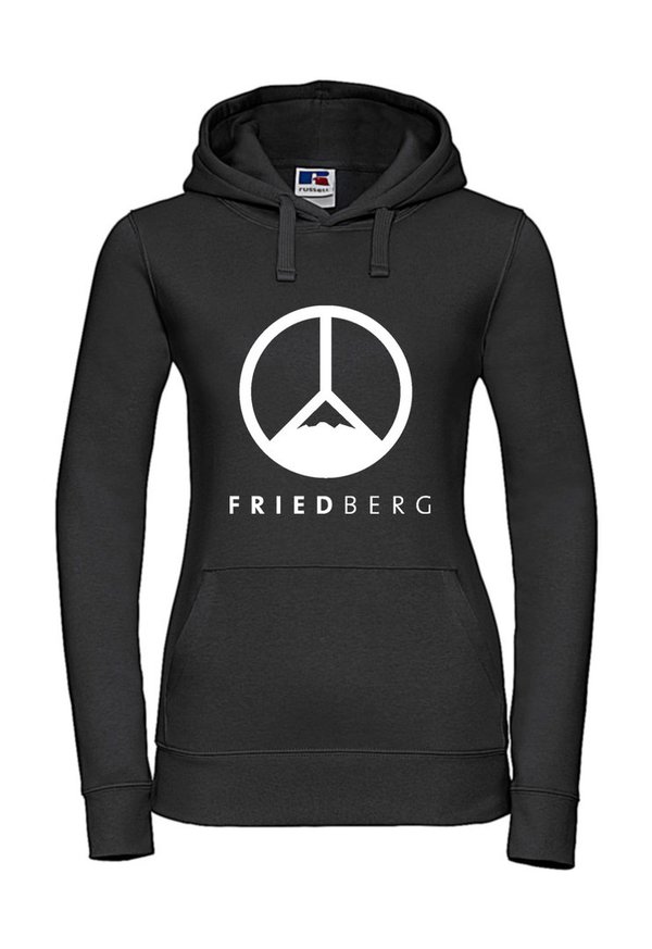 Friedberg Peace Hoodie Damen schwarz/weiss