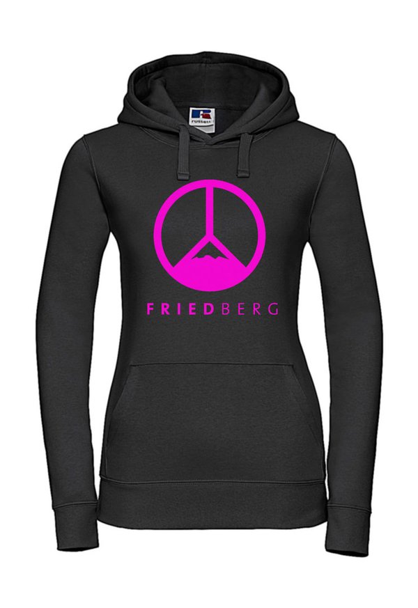 Friedberg Peace Hoodie Damen schwarz/pink